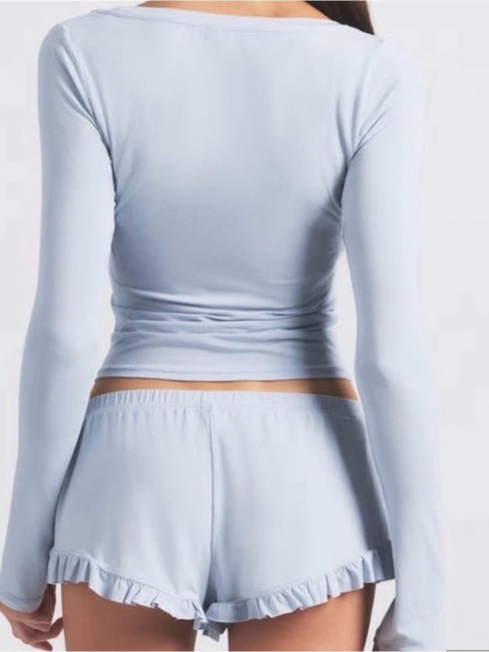 SKIMS Scoop Neck Sleep Top only| Zen Blue | Size S - Picture 5 of 11